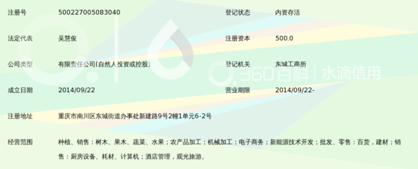 重庆北资圈金枫园农业发展有限责任公司