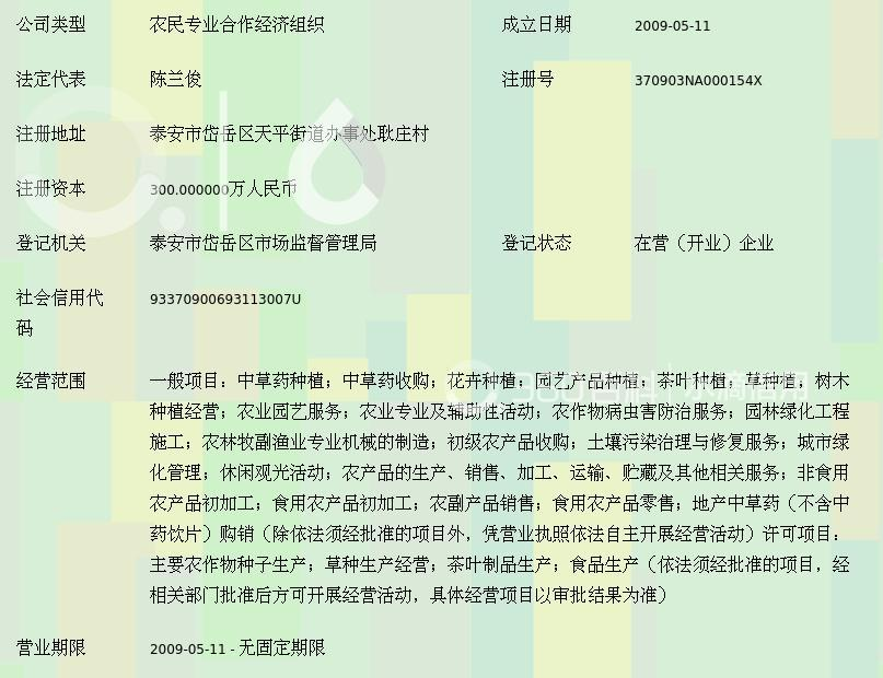 泰安市岱岳区富源花卉苗木专业合作社