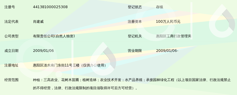 惠州市益丰农业开发